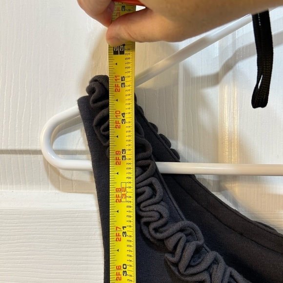 J. Crew Jersey Knit Sleeveless Mini Dress Ruffle Neckline Preppy Casual Short M - Picture 6 of 6